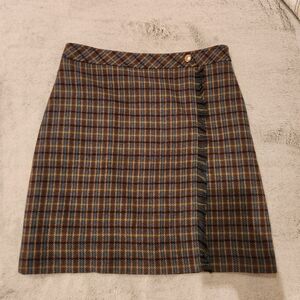 Talbots Fringe Faux Wrap Skirt